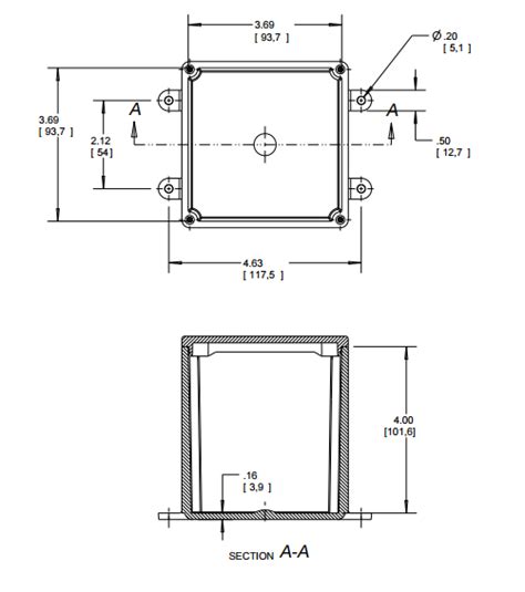 4x4 junction box dimensions|4 square junction box.